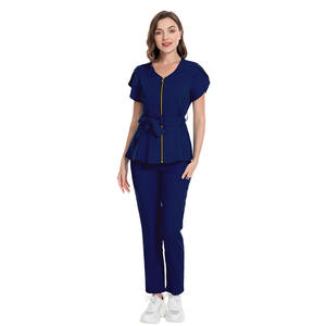 Anti-rides Stretch Zip Hôpital Uniforme Designer Hôpital Médical Marque Privée Scrubs Uniforme Médical - Product Image 6