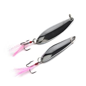 Cuillère métallique vibrante à double taille 5,5 cm/10 g 6 cm/12 g, imprimée, argentée, à reflets, pour la pêche au bar, à la truite, au bar de mer, en rivière, en lac, en ruisseau - Product Image 3