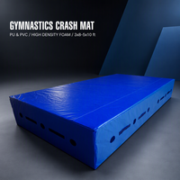 Gymnastik-Matte mit Hochdichter Schaumstoffpolsterung, Umweltfreundliches PU-PVC, Wasserdicht, 3x8 ft, 4x8 ft, 5x10 ft, 10-30cm Dick, Professionelle Landematte