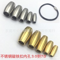 Connecteurs de bracelet en forme d'olive en acier inoxydable plaqué sous vide avec fermoirs magnétiques, vente en gros directe usine, accessoires de bijoux DIY