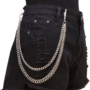 โซ่คาดเอวโลหะหลายชั้น สไตล์พังก์สีเงินทิเบต สำหรับใส่กับกางเกงยีนส์ในชีวิตประจำวัน - Product Image 1