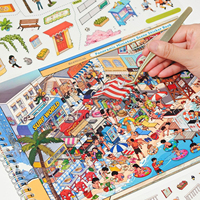 15 Stiker Per Paket Koleksi Pemandangan Empat Musim Seri Stiker Pemandangan Panorama Koleksi Pemandangan Miniatur Buku Mainan