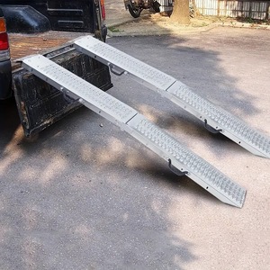 Rampas para coche de acero, paquete de 2, 160 cm, 180 cm, plegables, antideslizantes, para Kia, furgoneta, motocicleta, bicicleta - Product Image 3