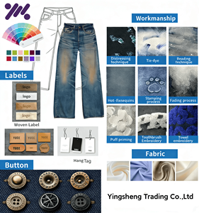 Abbigliamento da Uomo |   <span class=keywords><strong>Jeans</strong></span> in denim strappati a vita media con patchwork e tasche grandi, drappeggiati, stile High-Street, Nuovi Arrivi Estate 2026 - Product Image 6