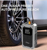 Démarreur de voiture 2-en-1, gonfleur de pneus, moniteur de pression des pneus, compresseur d'air portable 12V, bloc d'alimentation d'urgence, affichage numérique LED