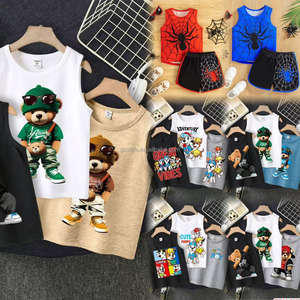 Tenue décontractée pour enfants 2 pièces vêtements de mélange formel à séchage rapide Short de chemise à manches courtes à simple boutonnage pour jeune garçon de couleur unie - Product Image 6