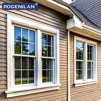 Ventanas Corredizas Dobles de Aluminio con Triple Vidrio, Resistentes a Huracanes, Marca ROGENILAN, Ahorro de Energía, con Rejilla