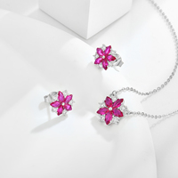925 collier en argent pour femmes fleur Couple collier personnalisé bijoux fins collier de fiançailles en gros