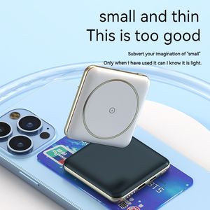 Nouvelle arrivée Mini <span class=keywords><strong>Portable</strong></span> magnétique sans fil Power Bank Verser téléphone Power Station 5000mah chargeur rapide Powerbank pour téléphone - Product Image 5