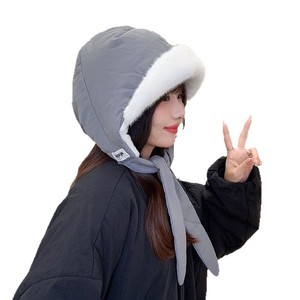 महिलाओं के वयस्कों के लिए सर्दियों के प्लग पंड कान सुरक्षा टोपी समायोज्य सिर परिधि ठोस रंग - Product Image 5