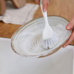 Brosse à pot en plastique à long manche, brosse de nettoyage multifonctionnelle pour la maison, pour les pots et la vaisselle, élimination des taches - Product Image 3