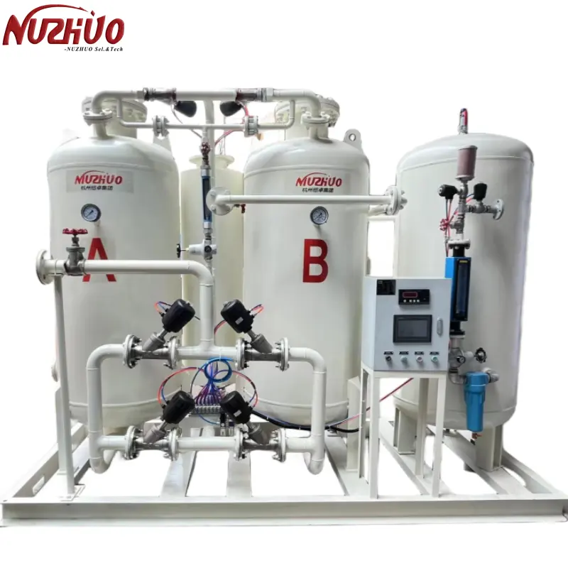 NUZHUO गैस कटिंग ऑक्सीजन विनिर्माण संयंत्र सिलेंडर सिस्टम भरने के साथ स्वचालित ऑक्सीजन बनाने की मशीन