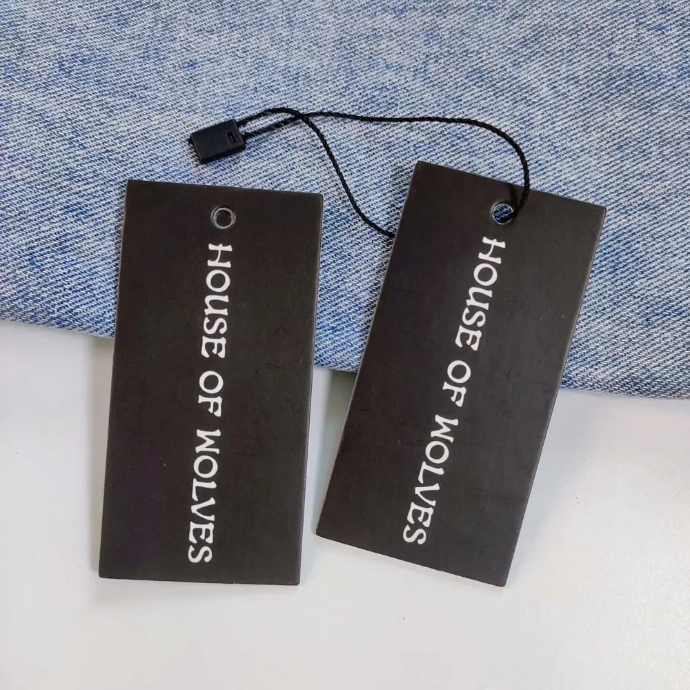 Printed Logo Hangtags Garment Clothes Custom Hang Tags Luxury Swing Paper Clothing Tags Wholesale