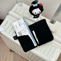Dompet Penyimpanan Dokumen Multifungsi Bergaya Instagram, Tempat Kartu Tiket Pesawat, Tempat Paspor Kartun Kucing, Tanpa Penutup