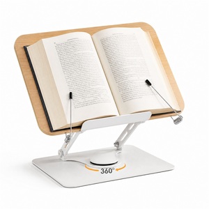 Wholesale Wooden Book Stand Foldable Reading <strong>Holder</strong> for Books <strong>Laptop</strong> Tablets Factory Sale Book <strong>Holder</strong> for Library Campus School - Product Image 1