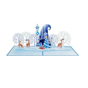 Artisanat festif Cartes de voeux 3D Pop Up pour Noël, carte-cadeau de vacances en papier créatif avec enveloppe - Product Image 1