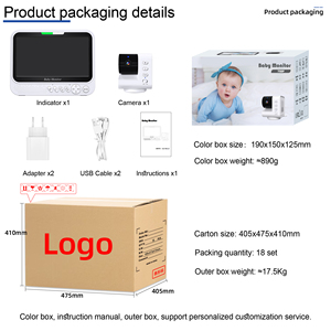 Moniteur de caméra bébé mètre avec audio bidirectionnel WIFI APP 1080P 7 pouces écran chaussette intelligente bébé Vision Radio <span class=keywords><strong>nounou</strong></span> - Product Image 6