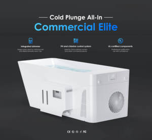 Bañera Acrílica Comercial Independiente Moderna Todo en Uno AMBOHR con Enfriador de 1HP, Bañera Rectangular para Terapia de Agua Fría y Spa para Atletas - Product Image 1