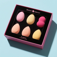 Emballage de luxe Boîte à oeufs de maquillage Boîte à oeufs de beauté avec séparateur Ensemble éponge mélangeur de maquillage Boîtes en papier
