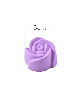 Cetakan Lilin Mawar Besar Beraroma, Cetakan Mini Kustom Sabun Silikon Bunga Mawar 3D