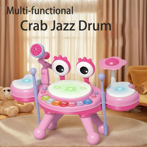 <span class=keywords><strong>Juguete</strong></span> Musical 3 en 1 para la Educación Temprana del Bebé, Juego de Instrumentos Musicales Multifuncional, Juguetes Electrónicos de Batería de <span class=keywords><strong>Jazz</strong></span> con Micrófono - Product Image 2