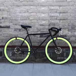 थोक उच्च कार्बन स्टील अल्ट्रा-लाइट डबल डिस्क ब्रेक पुरुषों की वयस्क सड़क साइकिल 24/26 इंच ठोस टायर 90 किलोग्राम भार क्षमता - Product Image 2