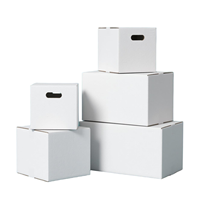 Personnalisé 3/5 Couche UV Étanche Gaufrage Expédition Déménagement Emballage Dur Cadeaux Blanc Uni Kraft Ondulé Carré Rigide
