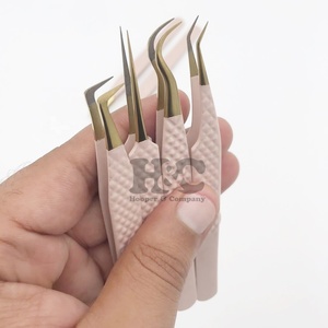 ใหม่แหนบขนตาสีพีชแบบยึดรูปหัวใจแหนบสำหรับต่อขนตาสีเบจใหม่ราคาดีที่สุดโลโก้ขนมิงค์ส่วนตัวคงทน - Product Image 2