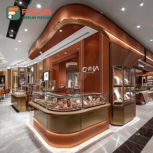 Vitrina de Exhibición de Joyería Personalizada de Alta Visibilidad, Fabricante de Vitrinas de Vidrio con Marco de Madera para Mostrador de Centro Comercial - Product Image 1