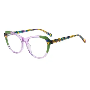 China Factory Veetus Wholesale Price Trendy Unisex Fashionable Cat Eye Acetate Glasses Frame Optical Frames For Men Women