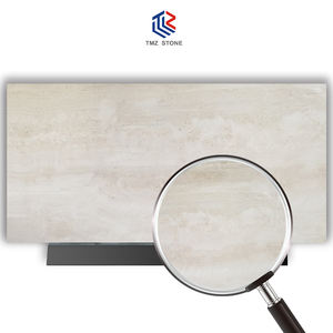 แผ่นหินอ่อน Travertine สีขาวงาช้างสไตล์อิตาลีสมัยใหม่จาก TMZ OEM/ODM สำหรับผนังวิลล่า - Product Image 1