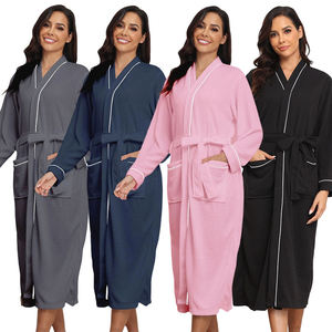 Batas de Baño Largas con Bordado de Gofres para Niñas, Batas de Hotel para Fiestas de Spa - Product Image 1