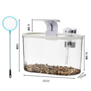 Nước thế giới bán kính Máy tính để bàn Nano <span class=keywords><strong>Aquarium</strong></span> kit bao gồm ánh sáng dẫn, bộ lọc nội bộ, và Mat hoàn hảo cho tôm và cá nhỏ - Product Image 2