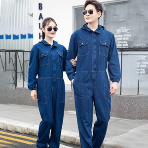 Tuta da Lavoro in Denim di Cotone Traspirante per Uomo e <span class=keywords><strong>Donna</strong></span>, Resistente all'Usura e allo Sporco, per Protezione del Lavoro e Saldatori - Product Image 1