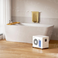 ICEGALAX Baignoire en acrylique à immersion froide Baignoire autoportante avec lumière LED Refroidisseur d'eau intelligent WIFI
