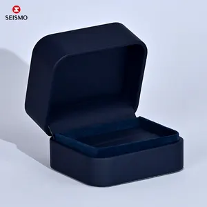 Benutzer definierte Leder Pu Verpackung Verlobung Ehering Jewel ri Verpackung Einfache Schmucks cha tullen Großhandel Mit Logo