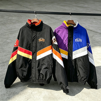 Veste coupe-vent légère personnalisée OEM pour streetwear, veste d'hiver zippée, veste d'hiver pour homme, fournisseur de vêtements de streetwear pour l'extérieur