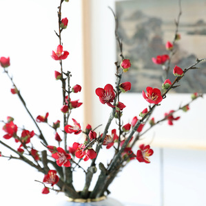 Classical Elegant <b>Decorative</b> Plum Blossom Bouquet <b>for</b> Window Display Living Room Home DecArtificial Floral <b>Branch</b> Arrangement - Product Image 5