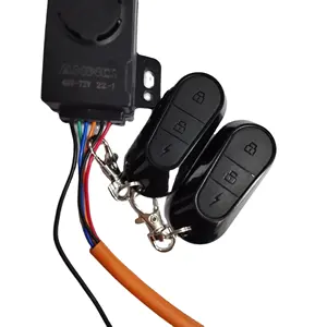 HYTK2022-sistema antirrobo para bicicleta eléctrica, alarma con control remoto, 2 llaves