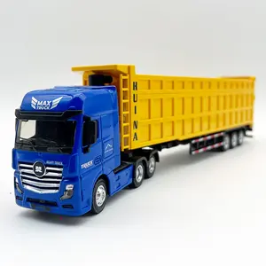 Huina 1731 2023 New 1:50 Semi-liga Tipping Trailer Truck Toy Simulação Engenharia Car Model Kids Collectable Toy