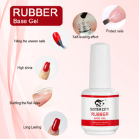 Nouvelle Base de Vernis Transparente en Caoutchouc pour Usage Professionnel en Salon 15ml Non Toxique Écologique Bouteille Style Designer Français DIY