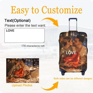 Custom Luggage Cover Personalized Luggage Cover Add Your Own Name Photo Text Double-Sided Travel <b>Suitcase</b> Case Protector - Product Image 3