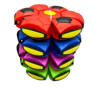Jouet classique et durable pour chien d'extérieur : balle rebondissante avec caoutchouc magique de décompression et couineur en plastique, jouet amusant et couinard pour animaux de compagnie - Product Image 1