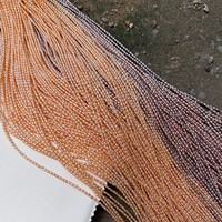 Perles d'eau douce colorées en forme de riz de 2-2,5 mm, naturelles, non-nucléées, mini-perles semi-finies pour collier DIY, longueur 39 cm