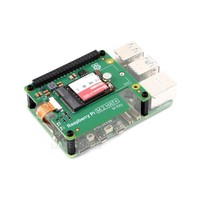 Kit SSD Resmi Raspberry Pi 5, Solid State Drive Berkecepatan Tinggi dan Raspberry Pi M.2 HAT+, Sesuai Standar PCIe Gen 3