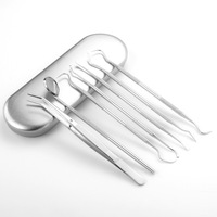 Kit d'outils dentaires pour le nettoyage des dents et les soins bucco-dentaires avec détartreur et éliminateur de plaque, miroir buccal, sonde métallique pour