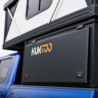 Huntoo – Camping-car pliable 4 saisons à coque rigide pour pick-up, en aluminium, pour voyages tout-terrain par conditions météorologiques extrêmes