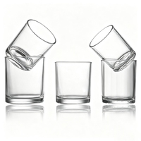 Vases à bougies vides de luxe personnalisés en gros, pots à bougies ronds transparents en verre de 200 ml (7 oz) pour la fabrication de bougies avec couvercle en bambou en vrac