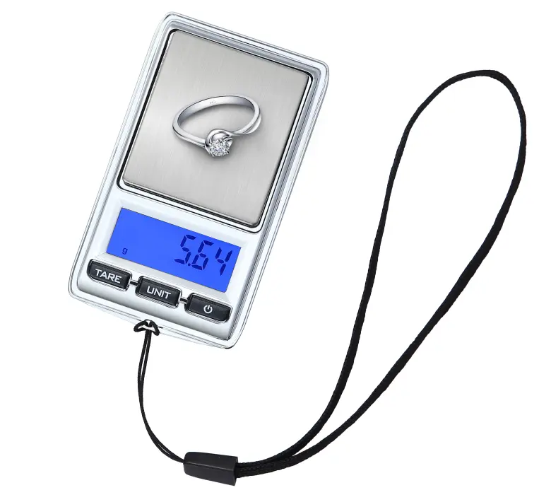 Vente en gros Petite balance électronique numérique 001g pour bijoux Balance de poche portable en corde avec couvercle comme plateau