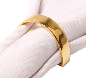 Anillos de Servilleta Redondos de Metal Dorado de Lujo al por Mayor de Ychon para Decoración Moderna de Bodas y Hoteles - Product Image 1
